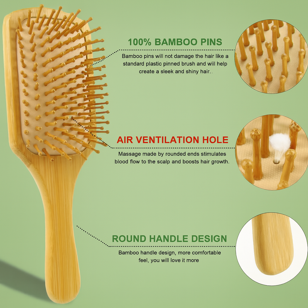 Bamboo Air Cushion Hairbrush