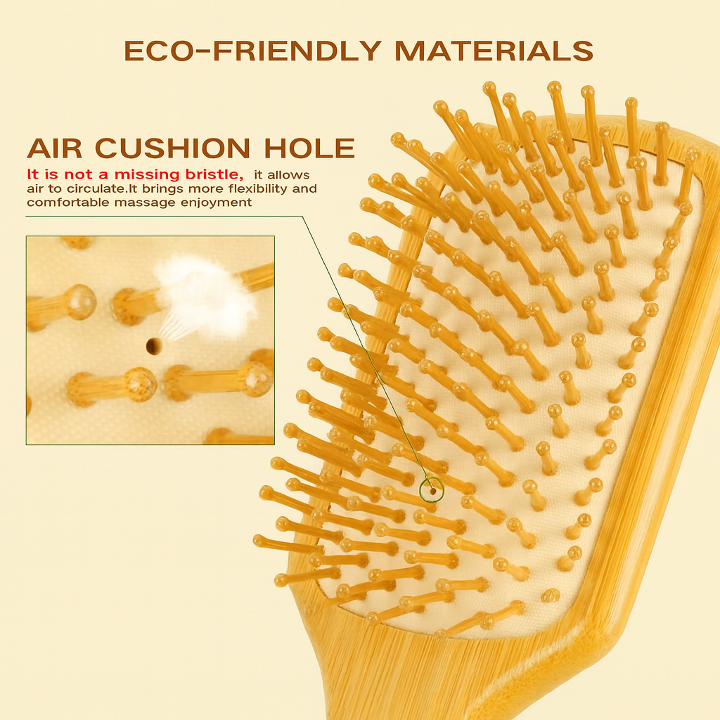 Bamboo Air Cushion Hairbrush